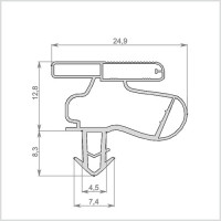 Уплотнитель холодильника 580x1000мм Профиль Bosch